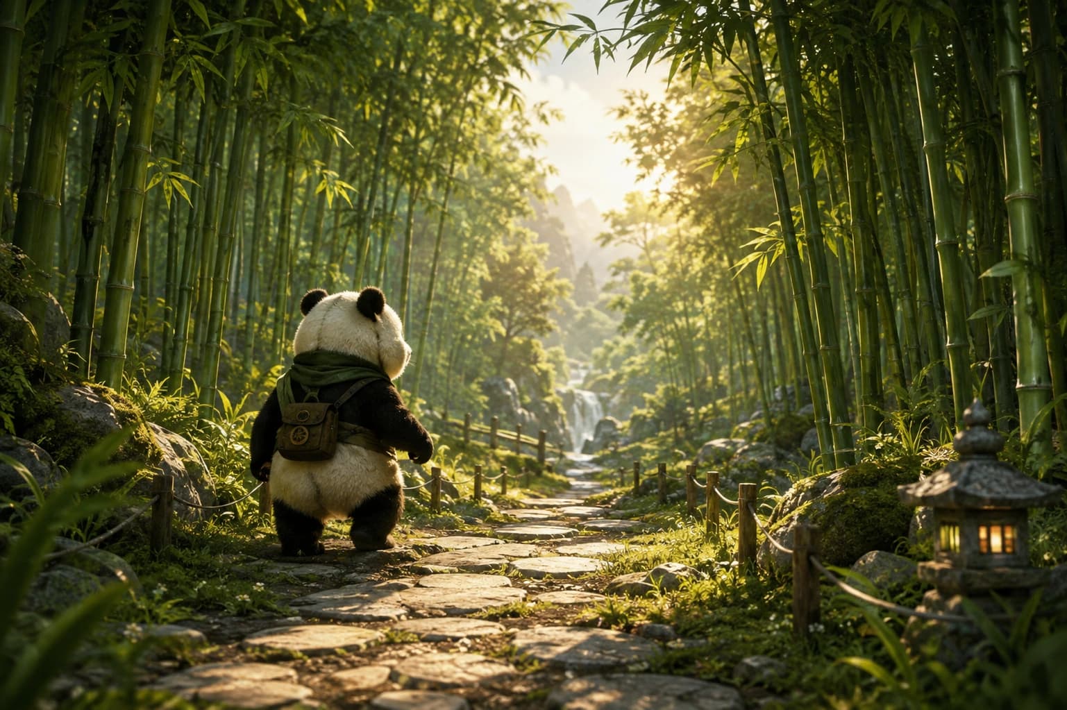 ZhuBao entering the Bamboo Forest